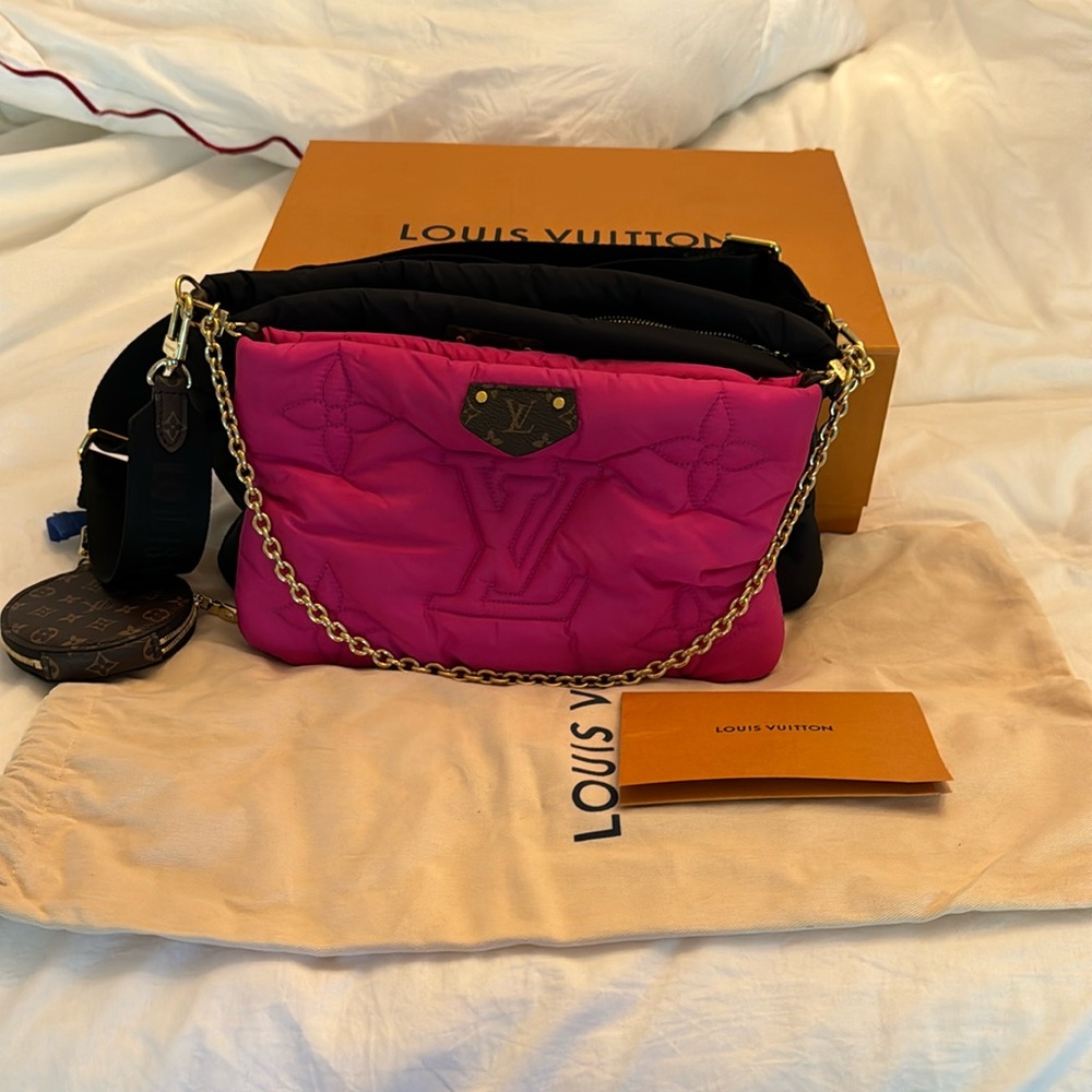 Louis Vuitton Econyl Monogram Pillow Maxi Multi Pochette  Black & Fuchsia